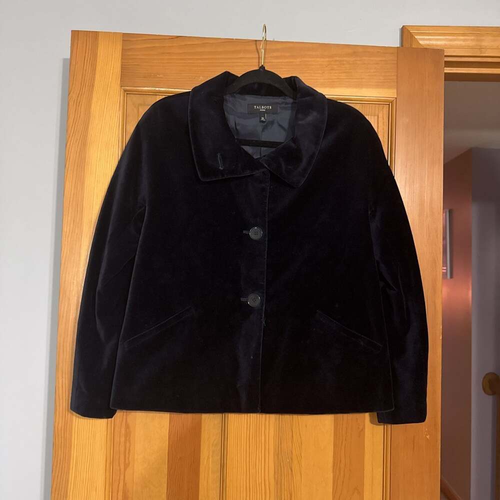 Talbots‎ Dark Blue Velvet Blazer